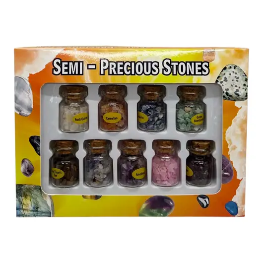 Set 9 sticlute cu cristale naturale semipretioase, imagine 3