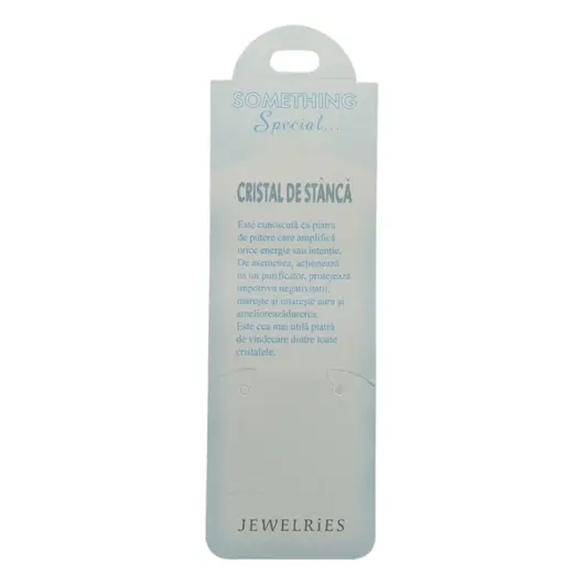 Cartonas cu informatii despre Cristal de stanca, 19cm