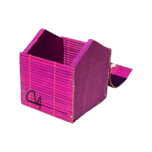 Cutie din bete de bambus cufar magenta, 70mm, imagine 2