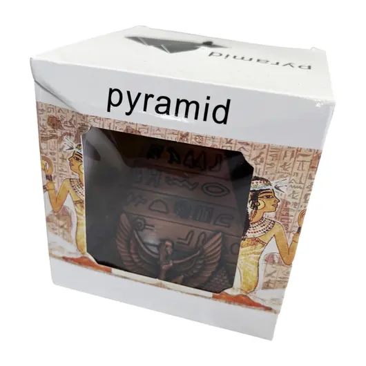 Piramida cu inscriptii egiptene - cupru, 10cm, imagine 6