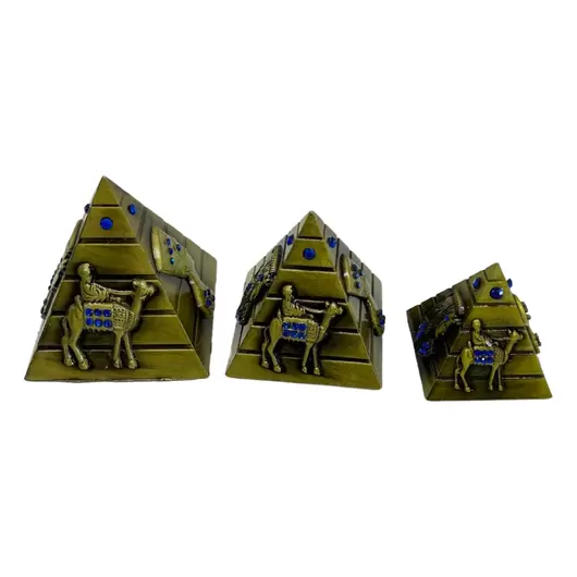 Set piramide cu inscriptii egiptene - alama, imagine 2