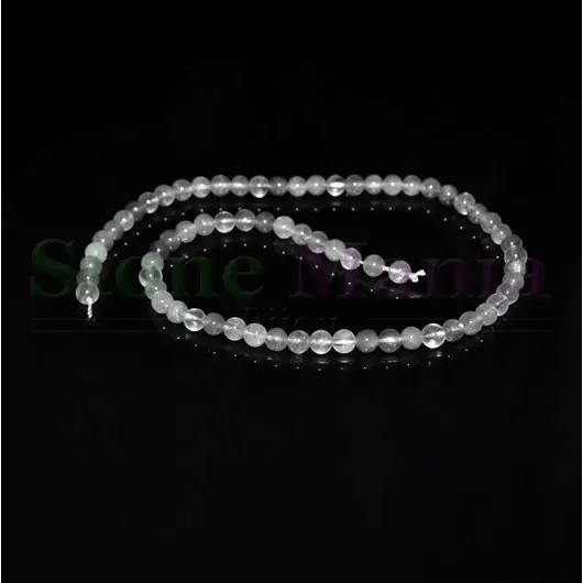 Colier cuart gri sfere 6mm