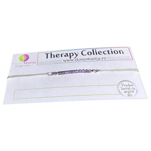 Bratara Therapy ametist sfere 2mm si argint 925