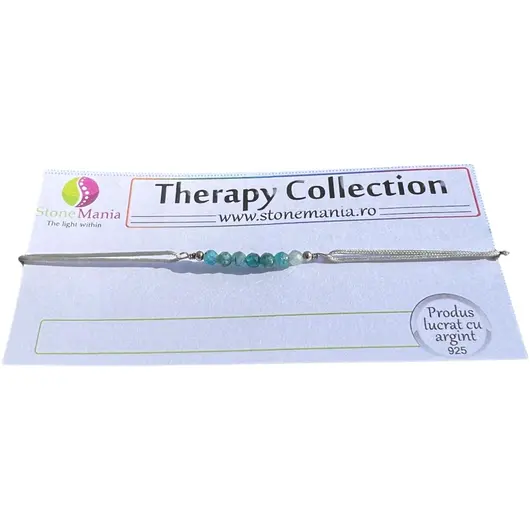 Bratara Therapy apatit sfere 3mm si argint 925