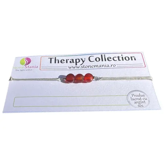Bratara Therapy carneol banuti 5-6mm si argint 925