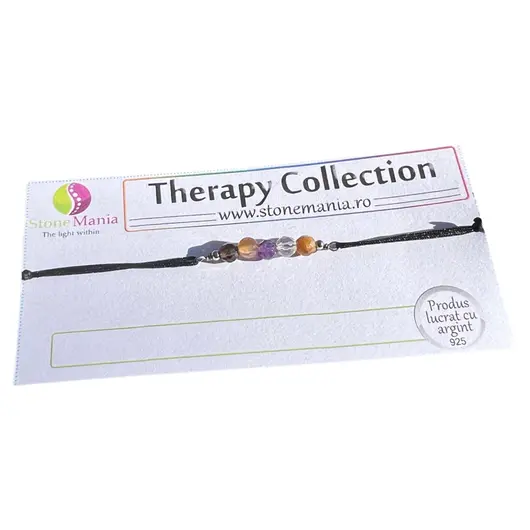 Bratara Therapy pietre mix sfere 4mm si argint 925