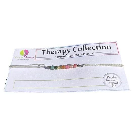 Bratara Therapy turmalina mix sfere 3mm si argint 925