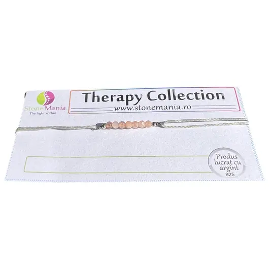 Bratara Therapy piatra soarelui sfere 3mm si argint 925