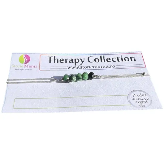 Bratara Therapy rubin in zoisit discuri 5mm si argint 925