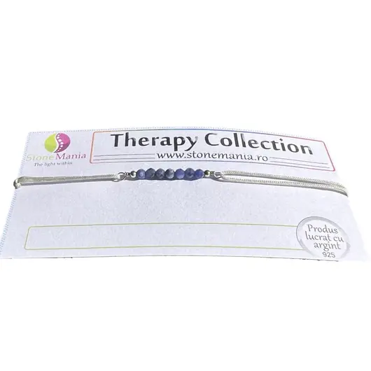 Bratara Therapy sodalit sfere 2-3mm si argint 925