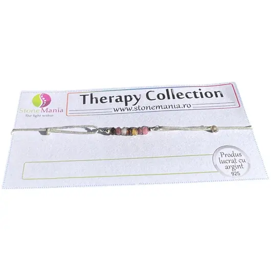 Bratara Therapy turmalina multicolora discuri 3mm si argint 925