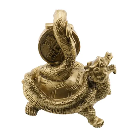 Statueta Feng Shui Broasca testoasa cu sarpe si moneda, 12,5cm, imagine 2