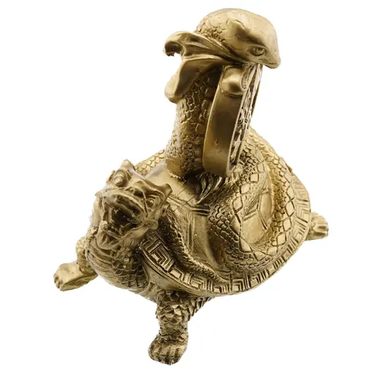 Statueta Feng Shui Broasca testoasa cu sarpe si moneda, 12,5cm, imagine 3