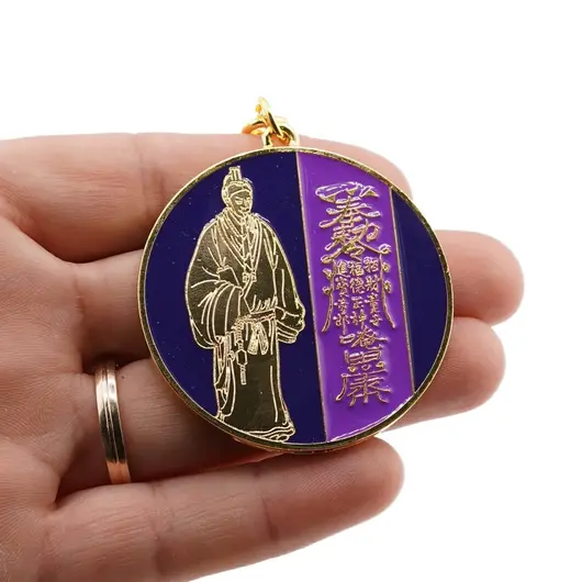 Amuleta Feng Shui din metal cu Gui Ren si Mantra Dorintelor 2023, imagine 3