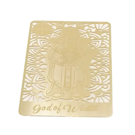 Card Feng Shui din metal God of Wealth