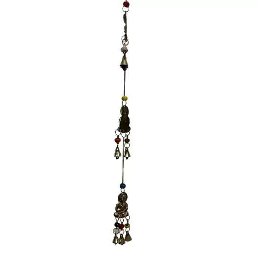 Decoratiune clopotei de vant din alama cu Buddha, 50cm, imagine 3