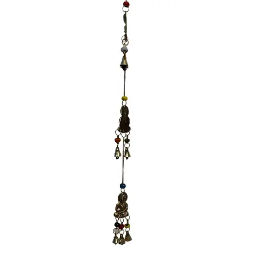 Decoratiune clopotei de vant din alama cu Buddha, 50cm, imagine 3