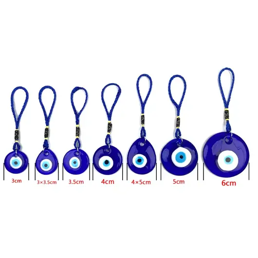 Amuleta Feng Shui cu ochi protector din sticla, rotund 3cm, imagine 8