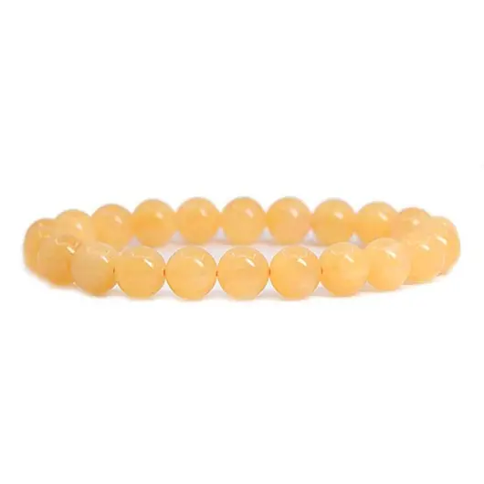Bratara din Calcit Galben 10mm, pe elastic, 19cm, sfere