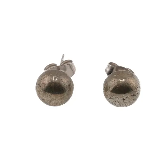 Cercei cu surub pirita semisfere 8mm