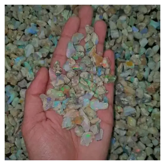 100g Opal de foc brut, Etiopian - 8-12mm (en-gross, wholesale), imagine 3