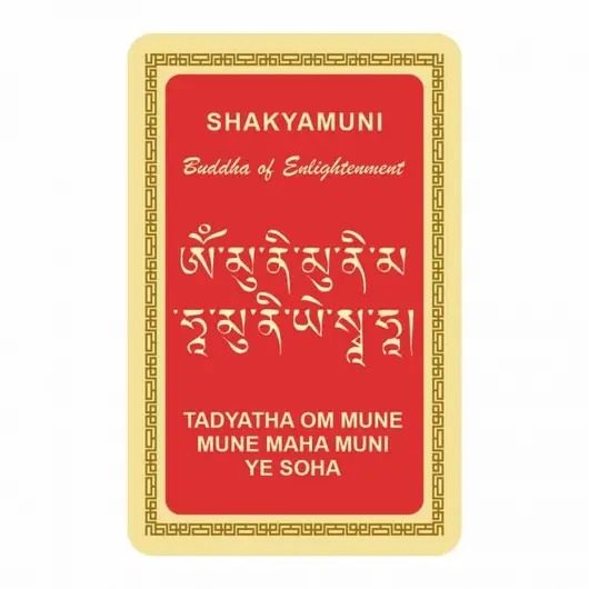 Card pentru fericire si noroc, impotriva obstacolelor, cu Buddha Shakyamuni 2023, imagine 3