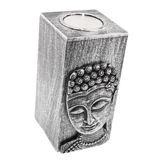 Decoratiune Suport ardere lumanari parfumate, cu chipul lui Buddha, mare, imagine 2