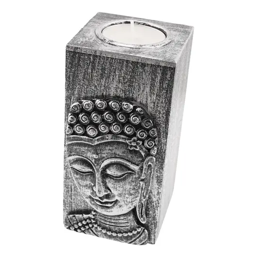 Decoratiune Suport ardere lumanari parfumate, cu chipul lui Buddha, mare