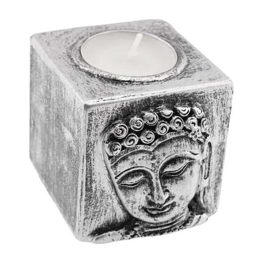 Decoratiune Suport ardere lumanari parfumate, cu chipul lui Buddha, mic, imagine 2