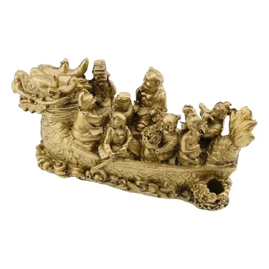 Statueta Feng Shui din rasina cu Dragon si cei 8 nemuritori, 14,6cm, imagine 2
