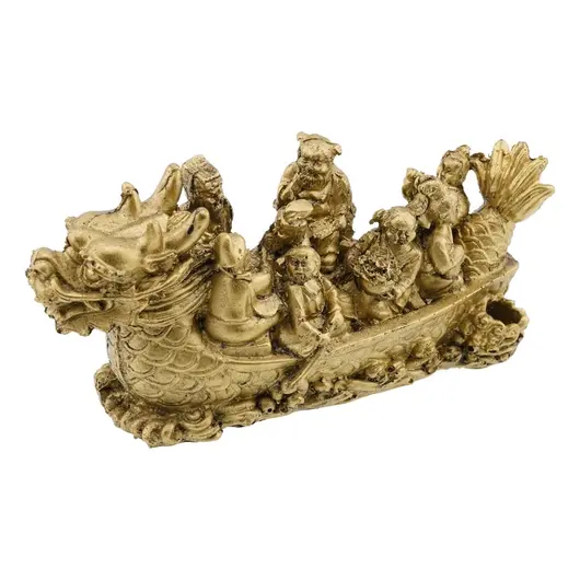 Statueta Feng Shui din rasina cu Dragon si cei 8 nemuritori, 14,6cm