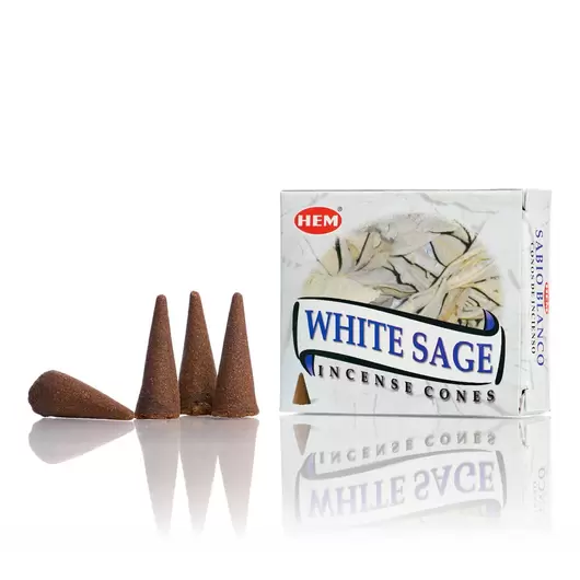 Conuri parfumate fumigatie HEM White Sage 10 buc