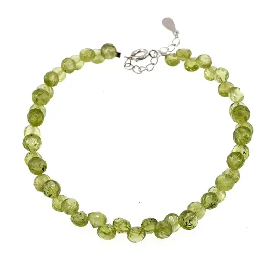 Bratara Peridot briolete 4-5mm si argint 925