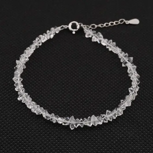 Bratara Diamant Herkimer 4-6mm si argint 925, imagine 2