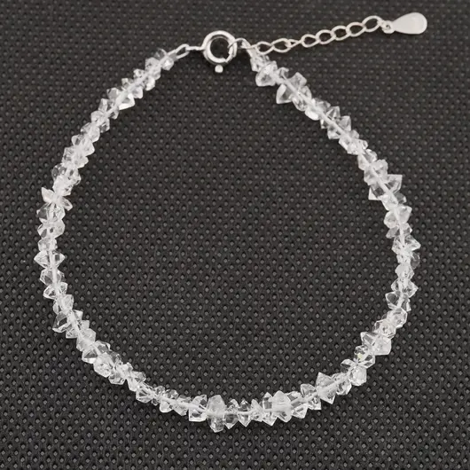 Bratara Diamant Herkimer 4-6mm si argint 925, imagine 3