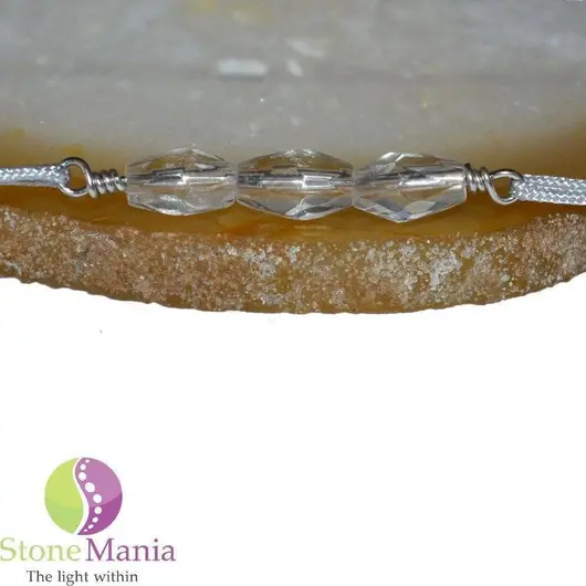 Bratara Therapy cristal de stanca tuburi mici si argint 925