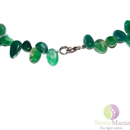 Colier agat verde freeform