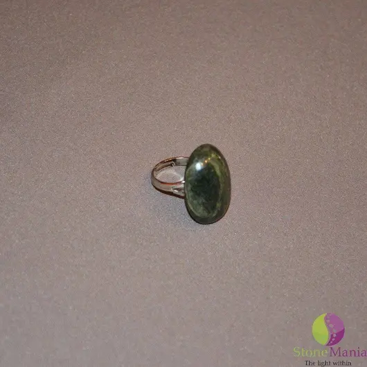 Inel reglabil jad (nefrit) oval mic