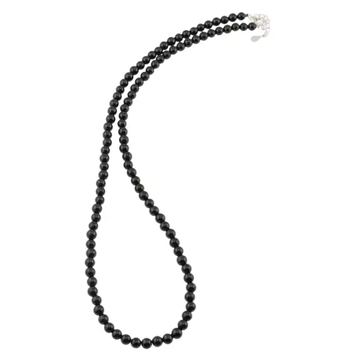 Colier Turmalina neagra sfere 4mm si argint 925