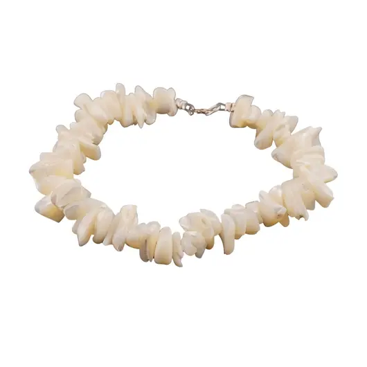 Bratara sidef alb pietre chips 8-10mm, imagine 2