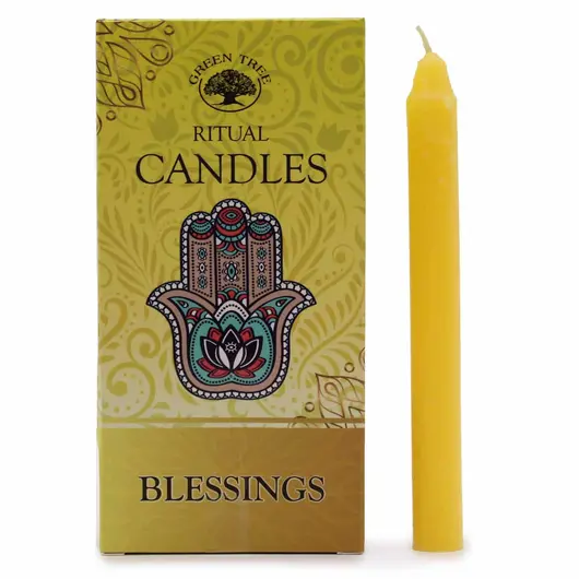 Set de 10 Lumanari Magice Galbene, Blessings - Green Tree