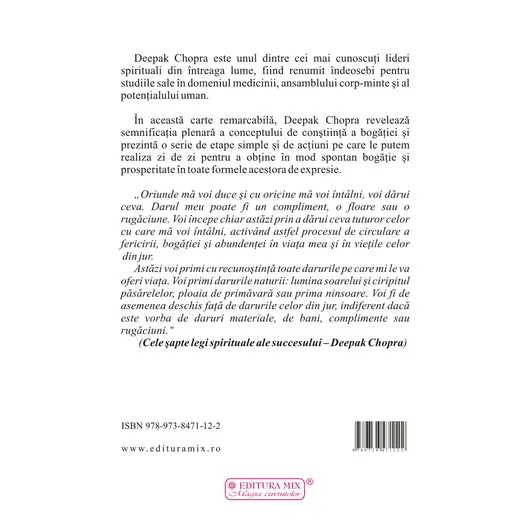 Cele sapte legi spirituale ale succesului - Deepak Chopra, carte, imagine 2