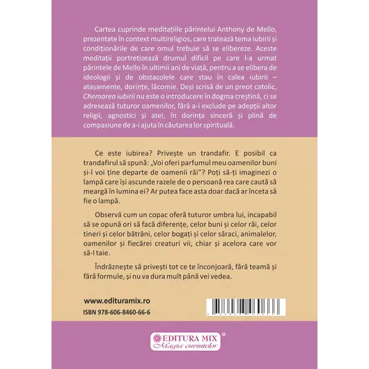 Chemarea iubirii. Meditatii - Anthony de Mello, carte, imagine 2