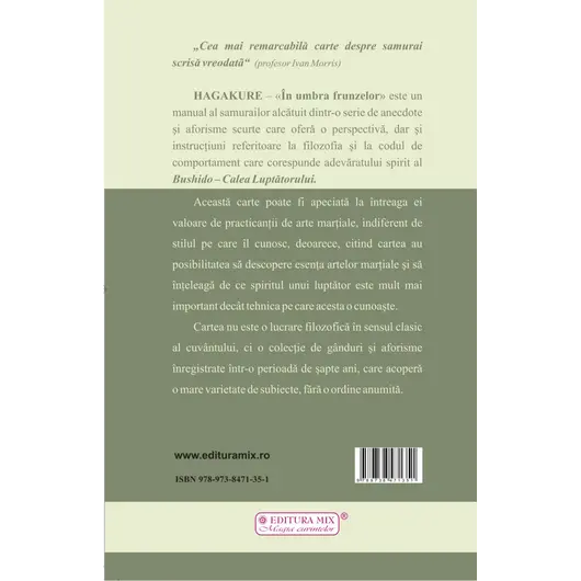 HAGAKURE - cartea samurailor - Yamamoto Tsunetomo, carte, imagine 2