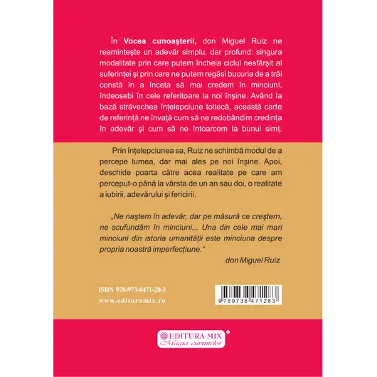Vocea cunoasterii. Ghid practic pentru a dobandi pacea interioara - Don Miguel Ruiz, Janet Miils, carte, imagine 2