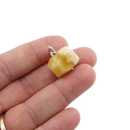 Pandantiv opal galben neuniform, 20mm, imagine 2