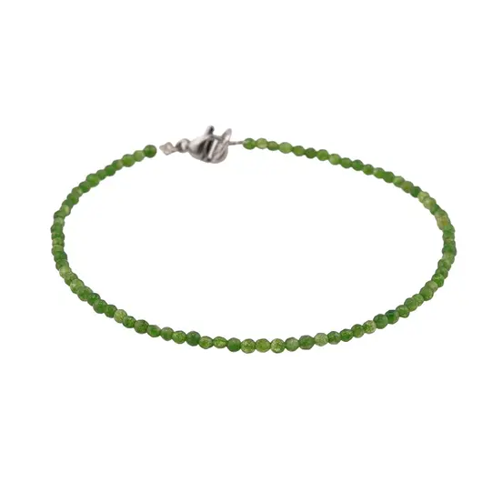 Bratara agat verde inchis sfere fatetate 2mm, imagine 2