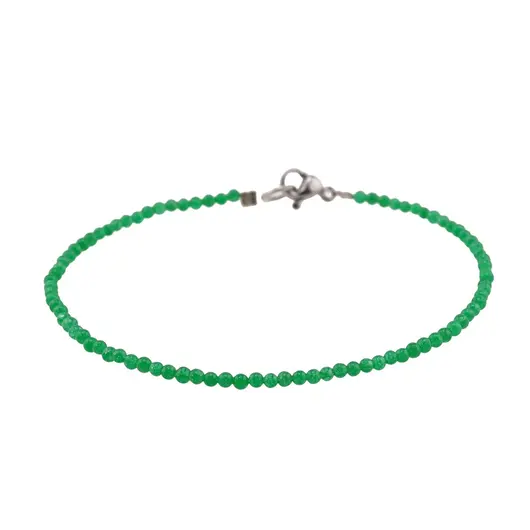 Bratara agat verde sfere 2mm, imagine 2