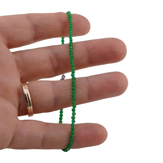 Bratara agat verde sfere 2mm, imagine 3