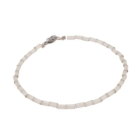 Bratara cuart gri cilindru 2x5mm, imagine 2